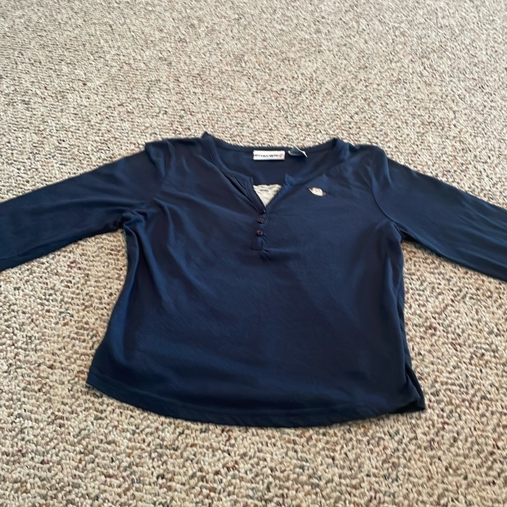 Energie Navy Blue Pullover With Built In Camisole. Girls XL. Y2K